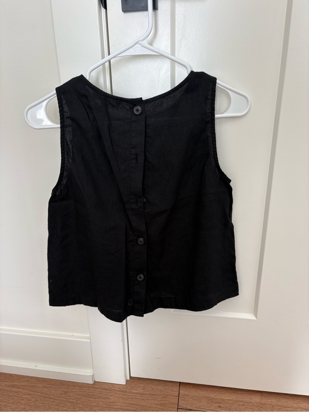 J. Crew Black Sleeveless Linen Blend Tank - Picture 3 of 3